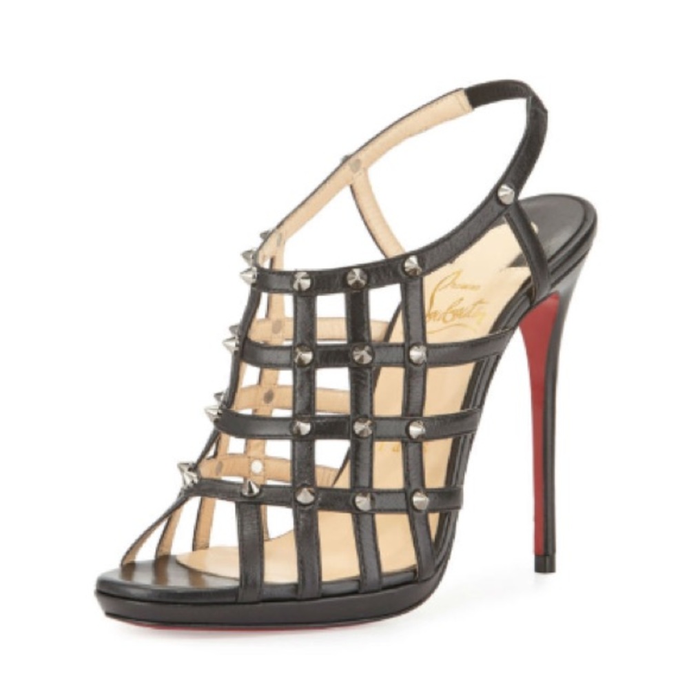 Christian Louboutin Guinievre Caged Studded Leather sandals